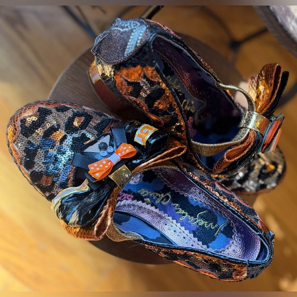 hand embellished statement concept heels University of Tennessee theme, size9/40